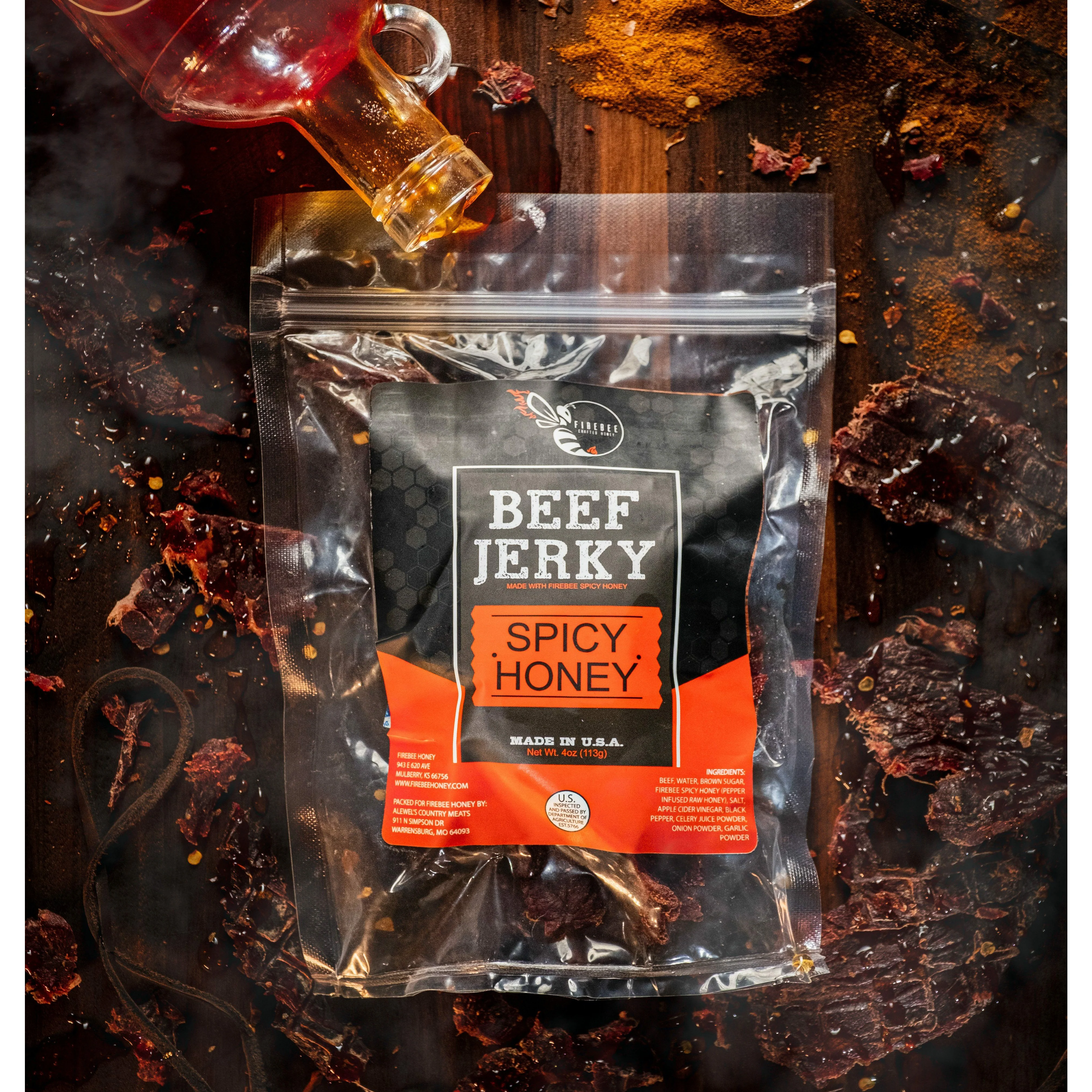 Firebee Beef Jerky - Spicy Honey - Image 2